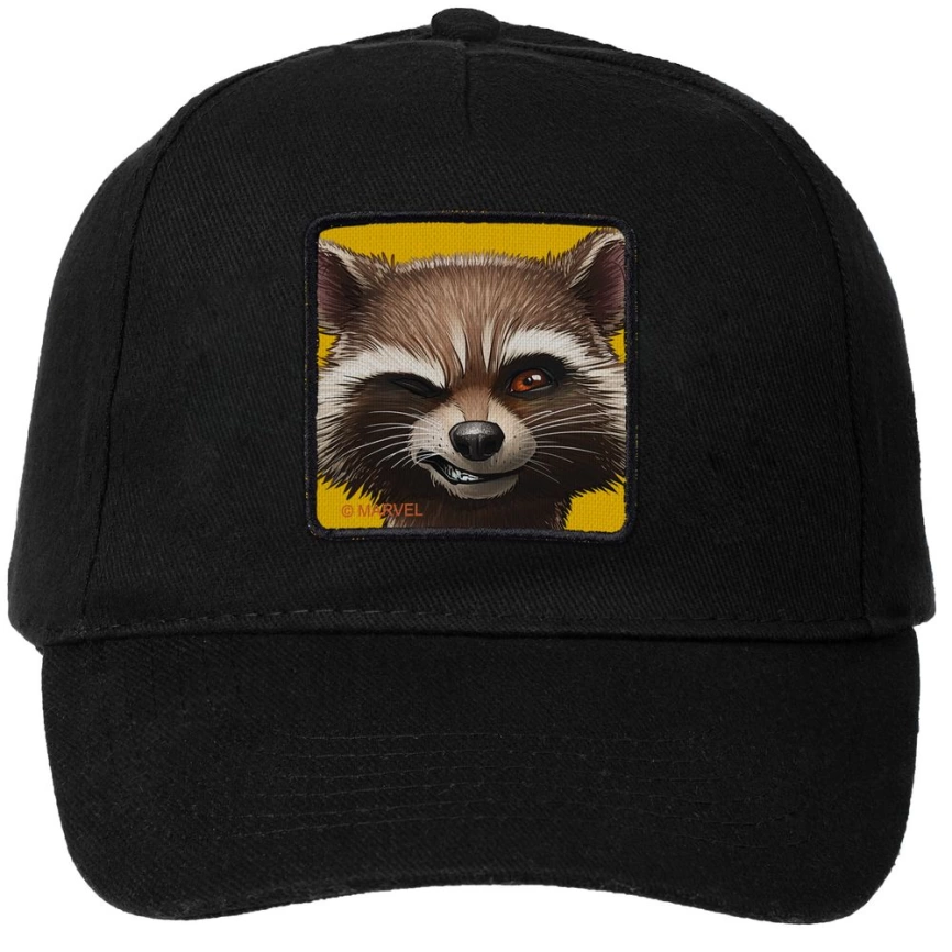 Бейсболка Rocket Raccoon, черная фото 2