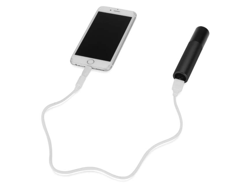 Портативное зарядное устройство Юпитер с фонариком, 3000 mAh, черный фото 2