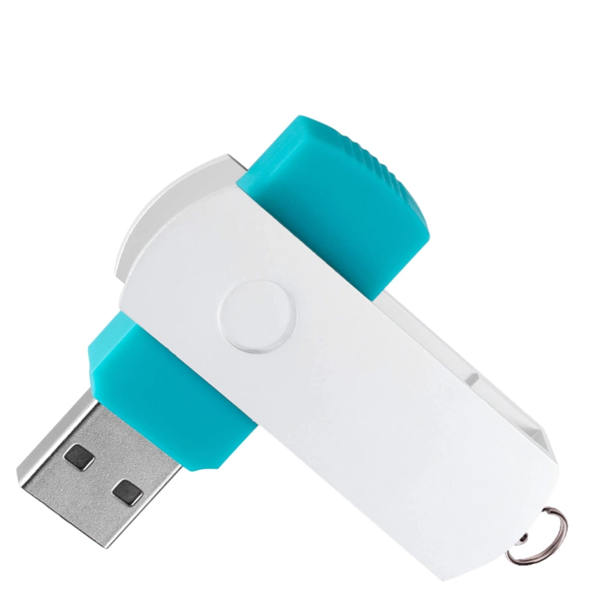 Флешка ELEGANCE COLOR Бирюзовая с белым 4026.16.07.8ГБ фото 2