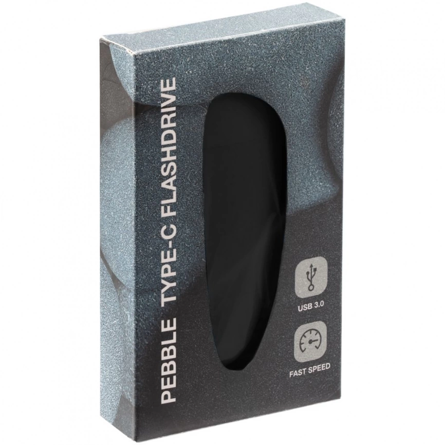 Флешка Pebble Type-C, USB 3.0, черная, 16 Гб фото 5
