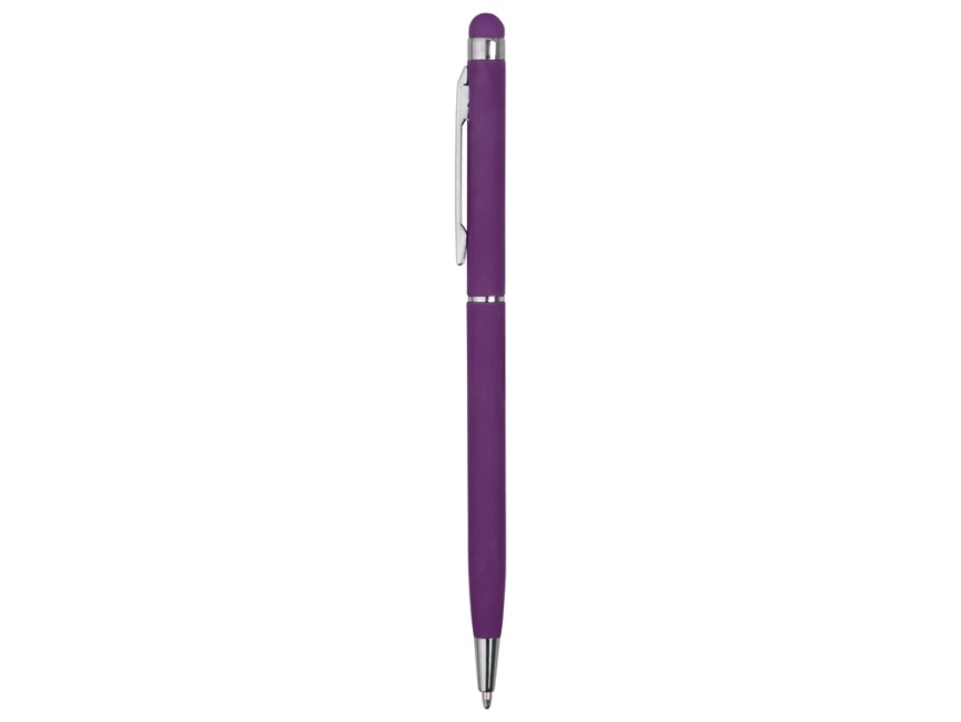 Ручка-стилус шариковая Jucy Soft с покрытием soft touch, фиолетовый фото 3