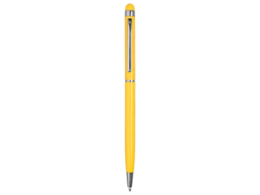 Ручка-стилус металлическая шариковая Jucy, желтый фото 2