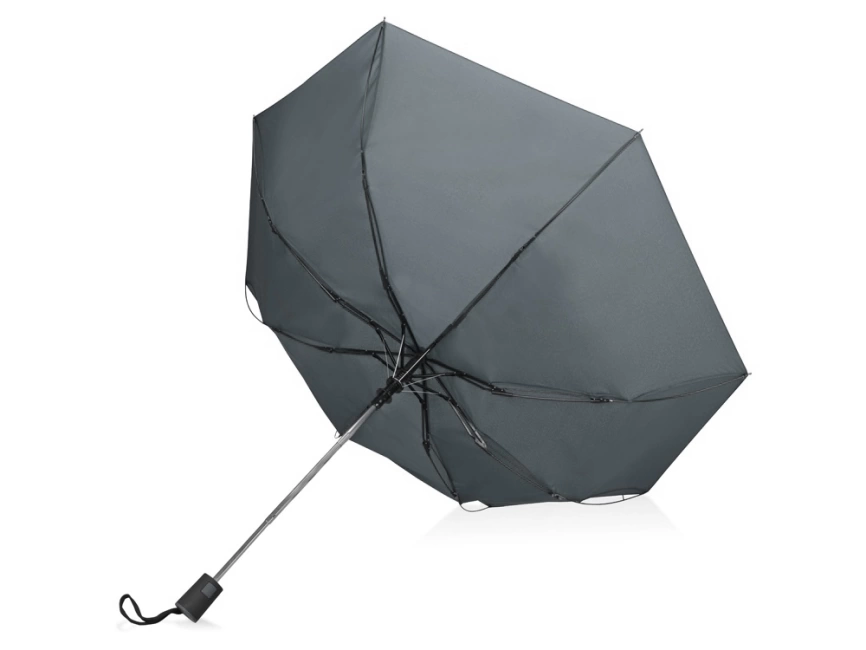 Зонт складной Irvine, полуавтоматический, 3 сложения, с чехлом, серый фото 3