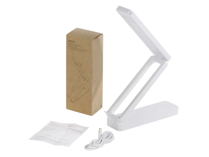 Складывающаяся настольная LED лампа Stack N, 3 Вт, белый фото 16
