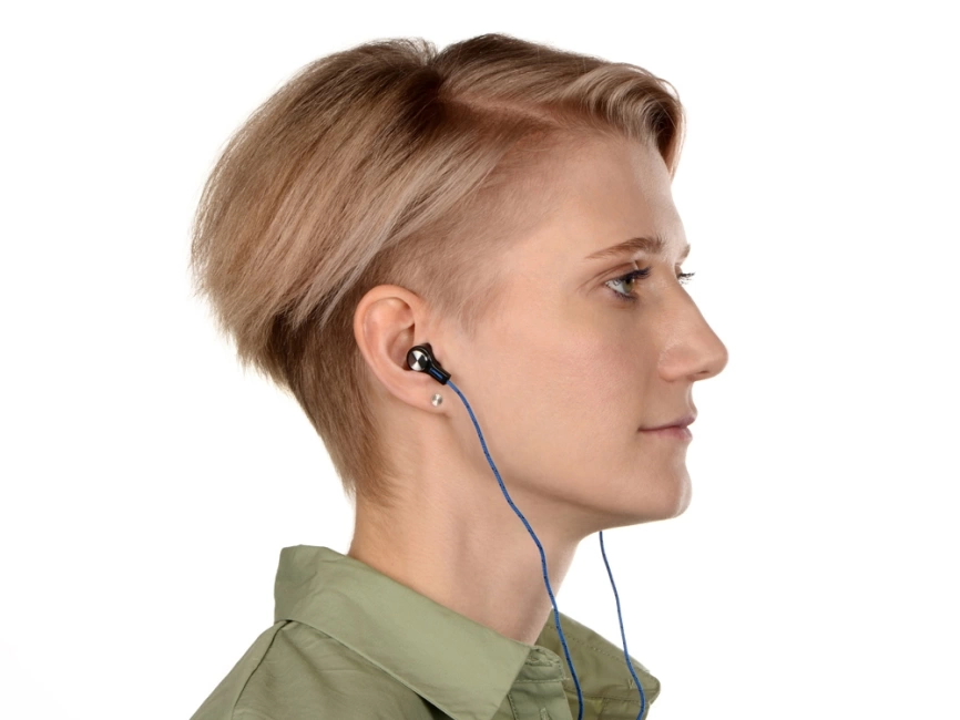 Набор с наушниками и зарядным кабелем 3-в-1 In motion, синий фото 5