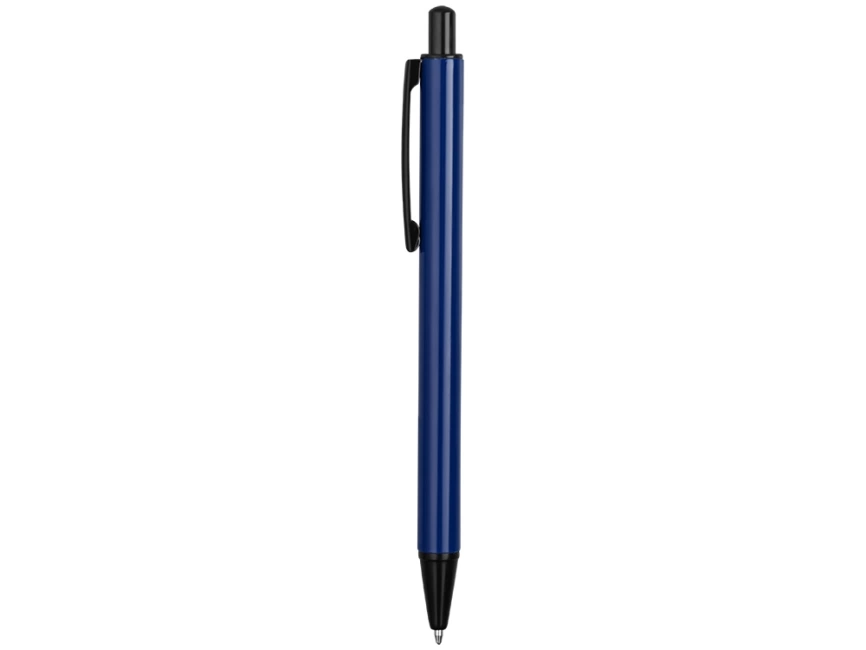 Ручка металлическая шариковая Iron, синий/черный фото 3