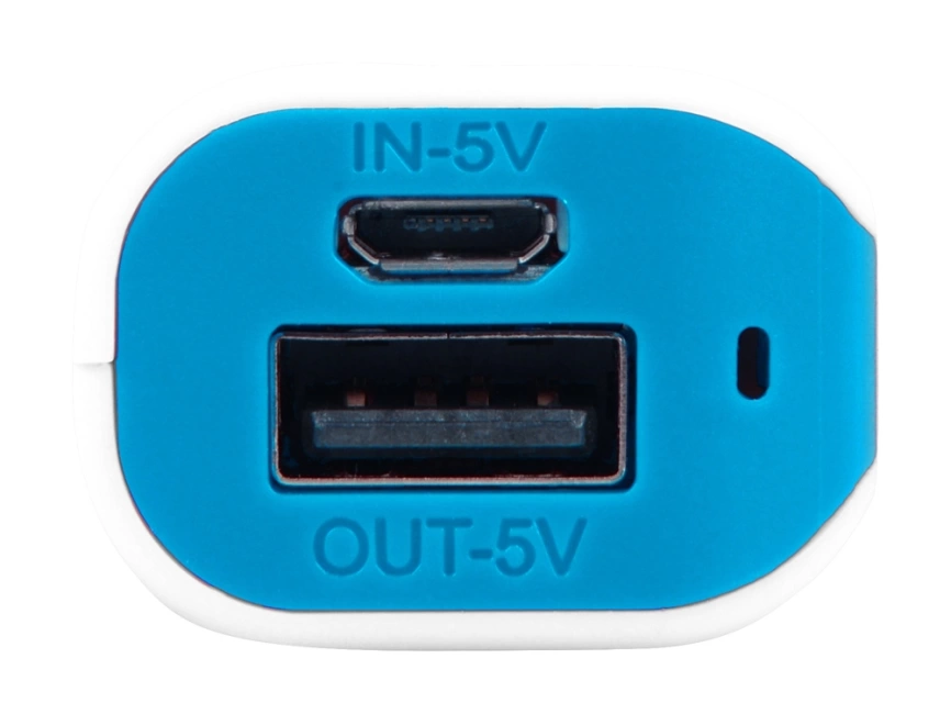 Портативное зарядное устройство (power bank) Basis, 2000 mAh, белый/светло-голубой фото 3
