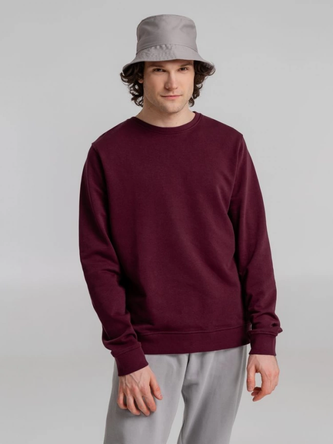 Свитшот унисекс BNC Organic, бордовый, размер XS фото 10