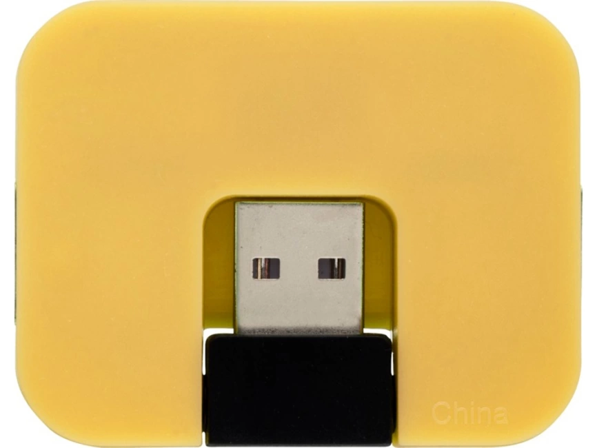 USB Hub Gaia на 4 порта, желтый фото 2