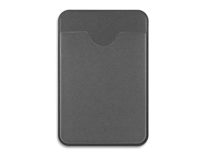 Чехол-картхолдер Favor на клеевой основе на телефон для пластиковых карт и и карт доступа, серый фото 2