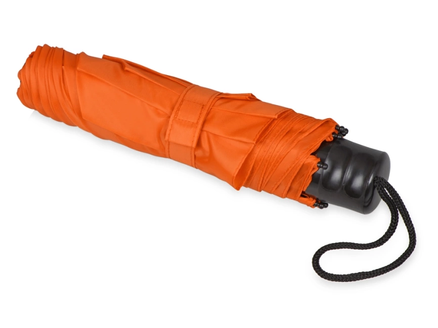 Зонт складной Columbus, механический, 3 сложения, с чехлом, оранжевый фото 3