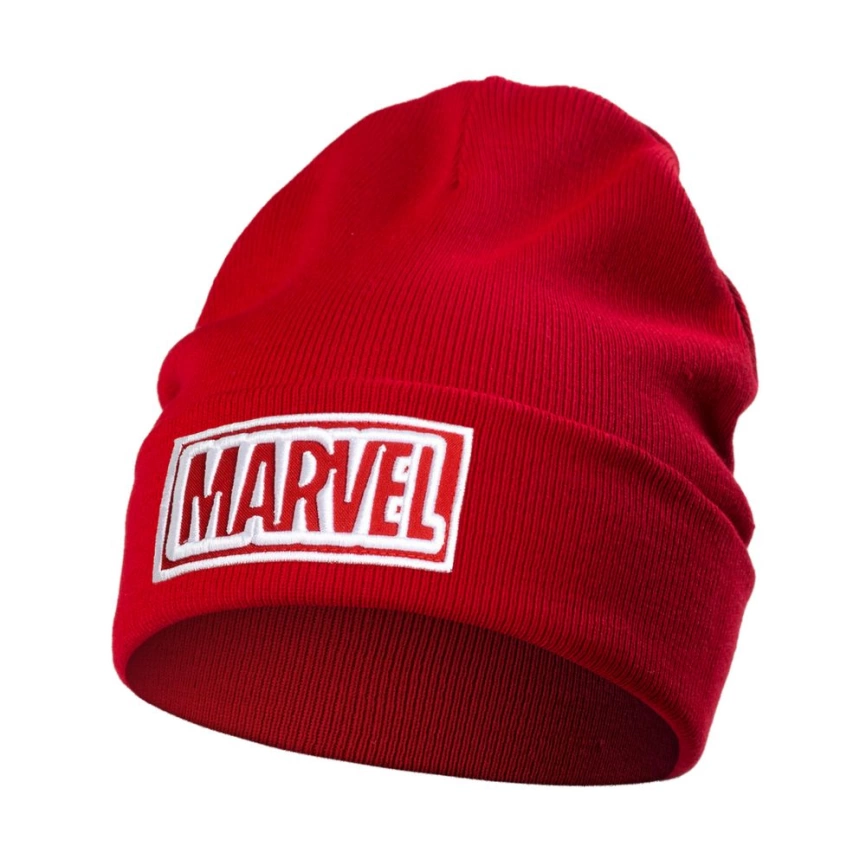 Шапка с вышивкой Marvel, красная фото 1
