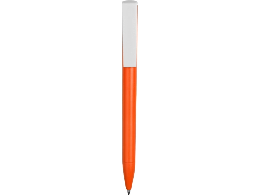 Ручка пластиковая шариковая Fillip, оранжевый/белый фото 3