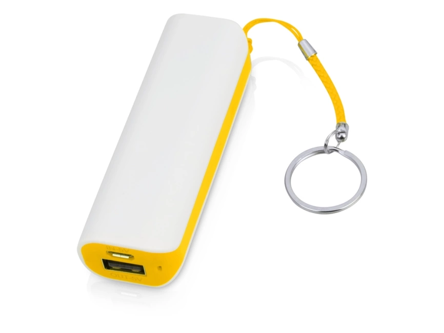 Портативное зарядное устройство (power bank) Basis, 2000 mAh, белый/желтый фото 1