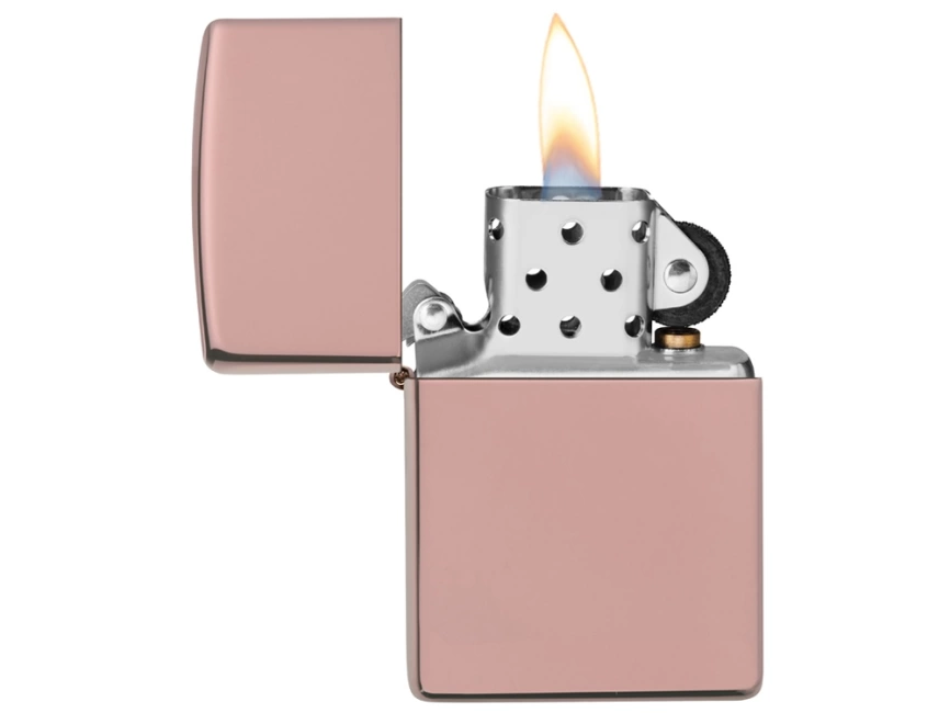 Зажигалка ZIPPO Classic с покрытием High Polish Rose Gold, латунь/сталь, розовое золото, 38x13x57 мм фото 4