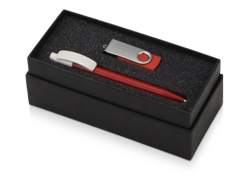 Подарочный набор Uma Memory с ручкой и флешкой, красный фото 2