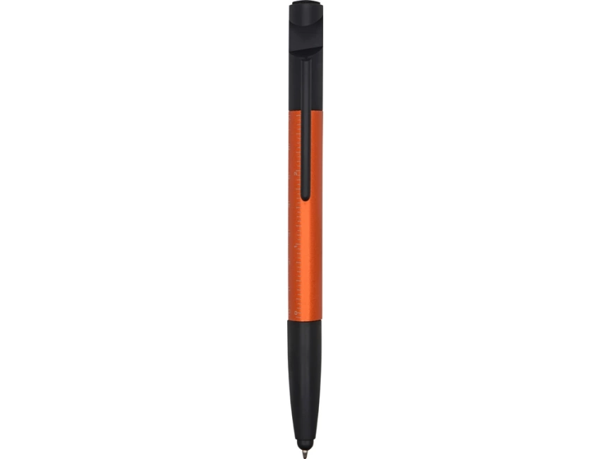 Ручка-стилус металлическая шариковая многофункциональная (6 функций) Multy, оранжевый фото 2