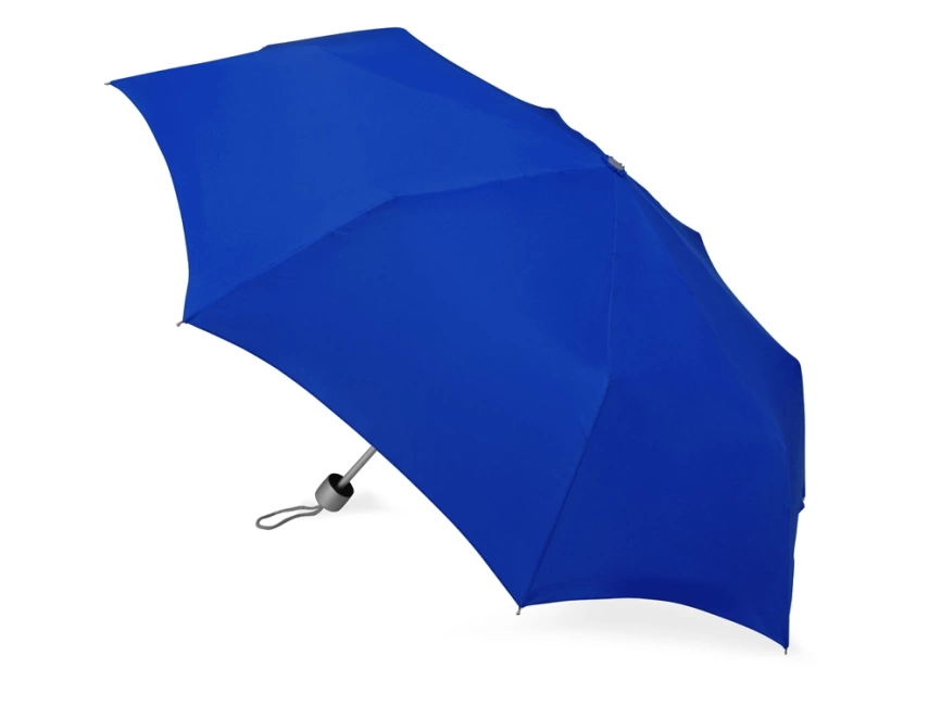 Зонт складной Tempe, механический, 3 сложения, с чехлом, синий фото 2
