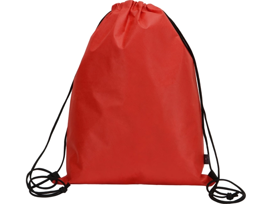 Рюкзак-мешок Reviver из нетканого переработанного материала RPET, красный фото 2
