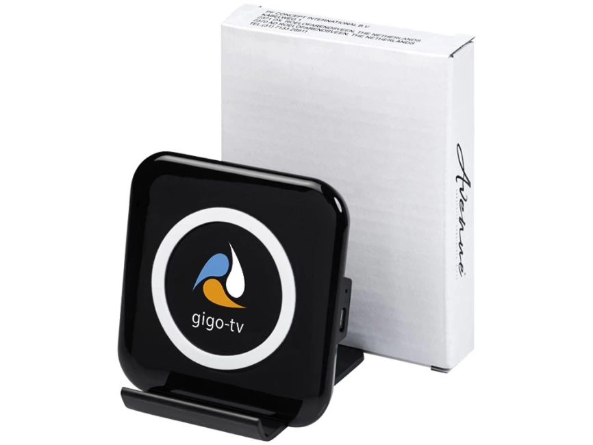 Беспроводная зарядка-подставка для смартфона Catena, черный фото 7