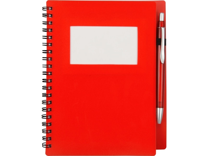 Блокнот Контакт с ручкой, красный фото 4