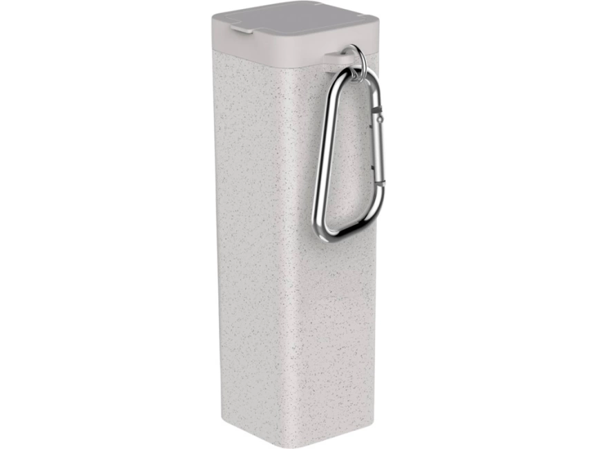 Набор столовых приборов Galen из пшеничной соломы с держателем для мобильного телефона, серый фото 5