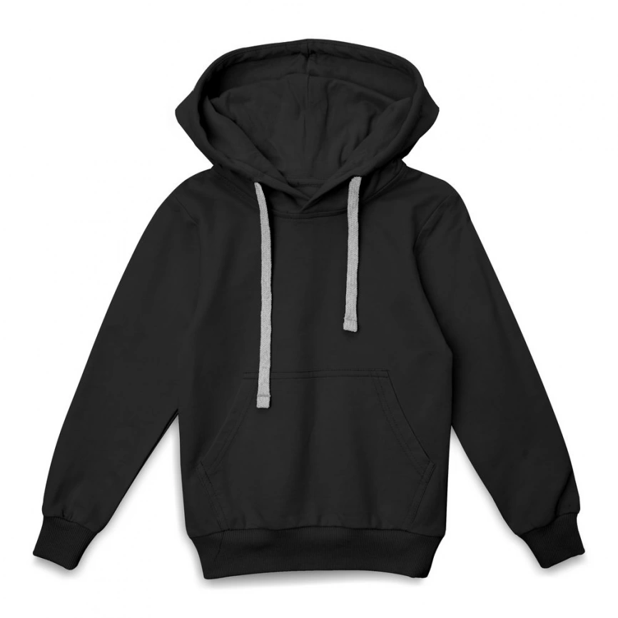 Толстовка с капюшоном детская Kirenga Kids, черная, 8 лет фото 6