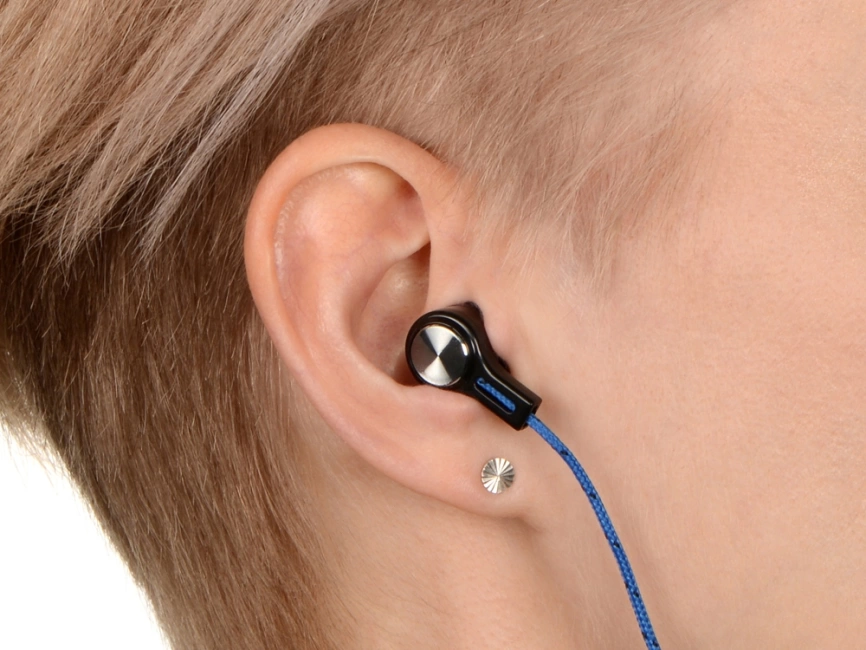 Набор с наушниками и зарядным кабелем 3-в-1 In motion, синий фото 6