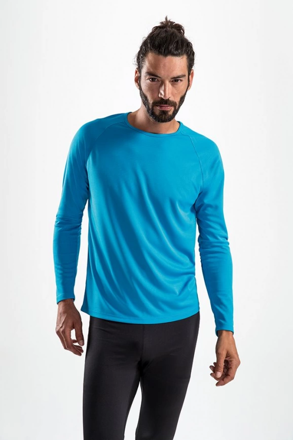 Футболка с длинным рукавом Sporty LSL Men неоново-зеленая, размер S фото 4