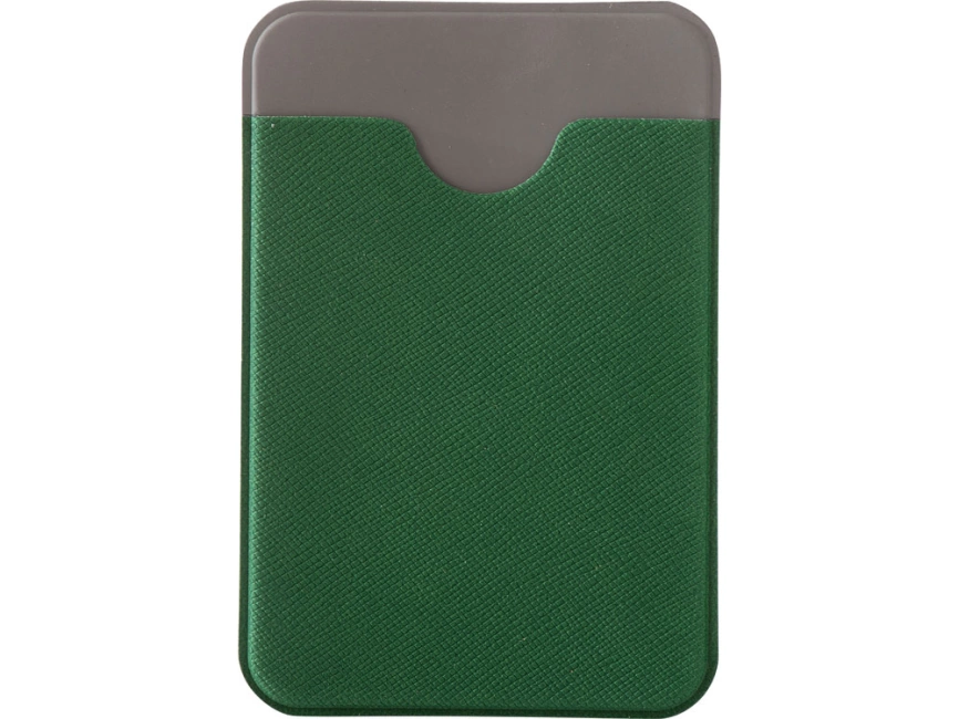 Чехол-картхолдер Favor на клеевой основе на телефон для пластиковых карт и и карт доступа, темно-зеленый фото 2
