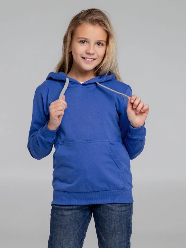 Толстовка с капюшоном детская Kirenga Kids, ярко-синяя, 12 лет фото 11
