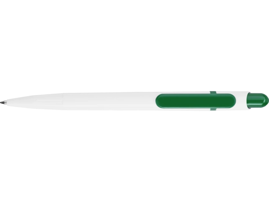 Ручка шариковая Этюд, белая с зеленым фото 5