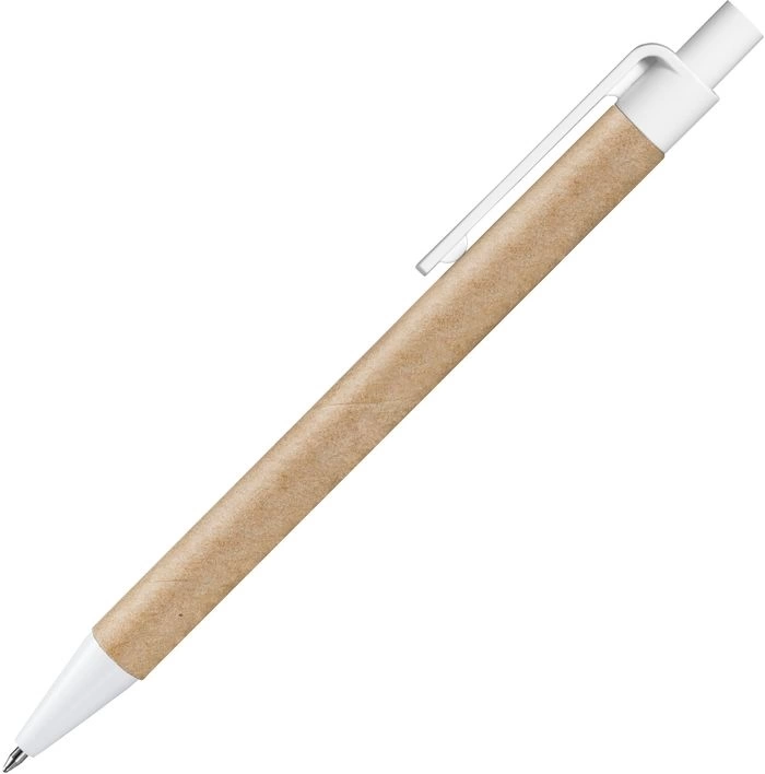 Ручка картонная VIVA NEW, неокрашенная с белыми деталями фото 1
