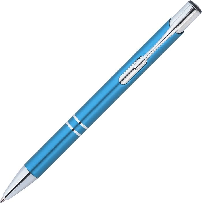 Ручка металлическая KOSKO, голубая с серебристым фото 2