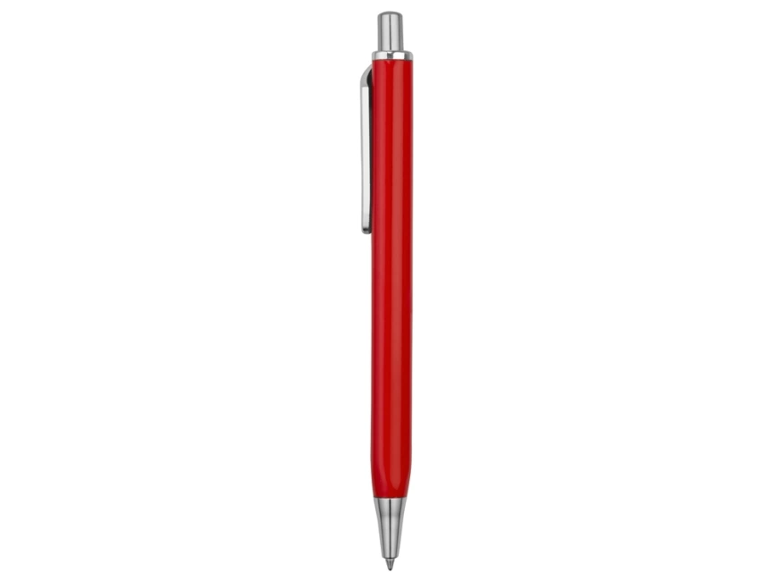 Ручка металлическая шариковая трехгранная Riddle, красный/серебристый фото 3