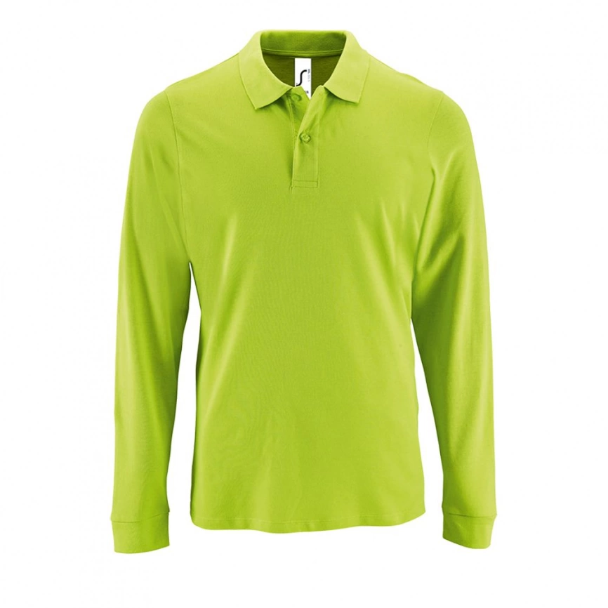 Рубашка поло мужская с длинным рукавом Perfect LSL Men зеленое яблоко, размер 3XL фото 1