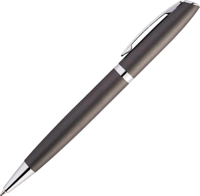 Ручка металличечкая VESTA, черная с серебристым фото 2