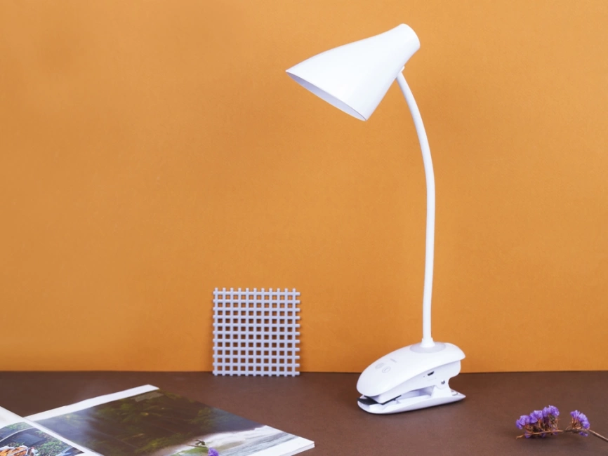 Настольная лампа Rombica LED Clamp, белый фото 4