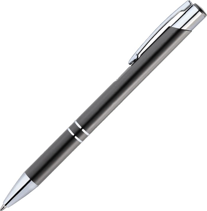 Ручка металлическая KOSKO, чёрная с серебристым фото 2