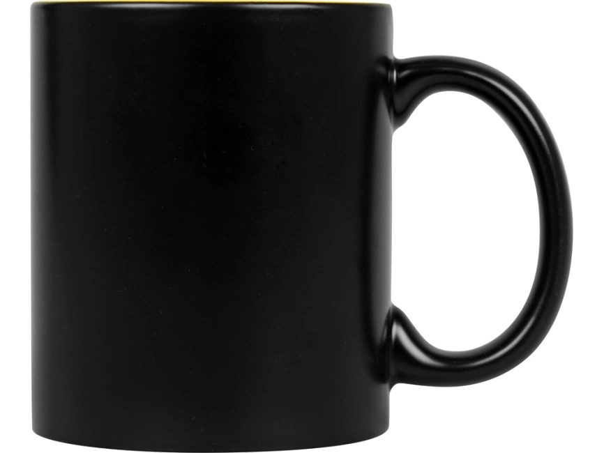 Кружка с покрытием для гравировки Subcolor BLK, черный/желтый фото 3