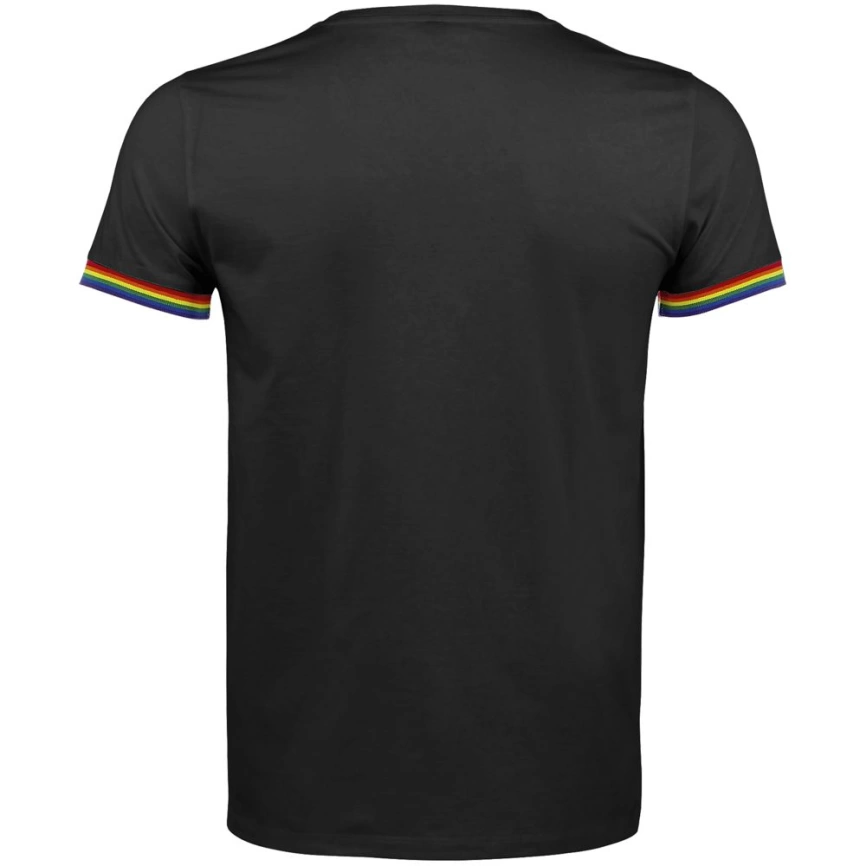 Футболка мужская Rainbow Men, черная с многоцветным, размер XXL фото 2