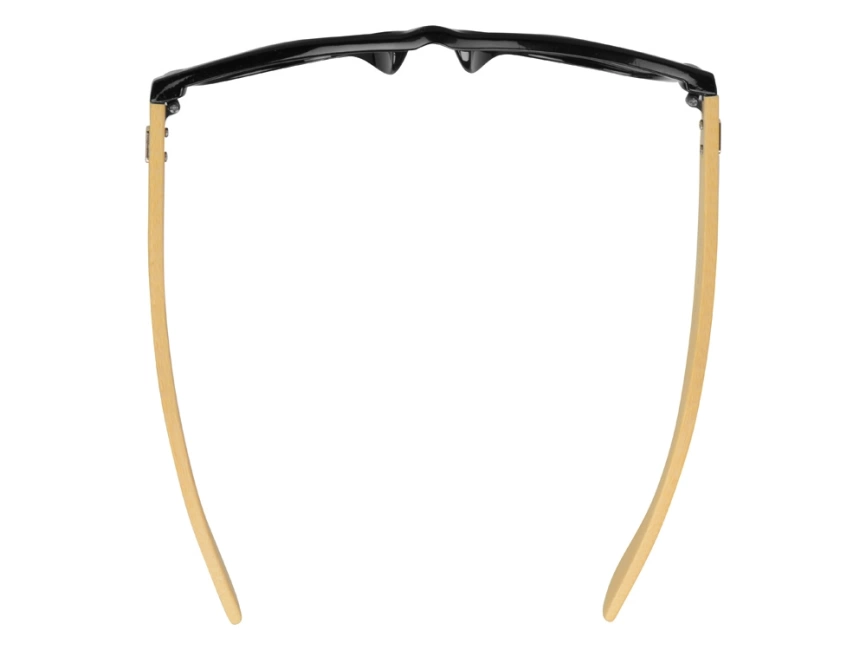 Солнцезащитные очки с бамбуковыми дужками в сером футляре фото 5