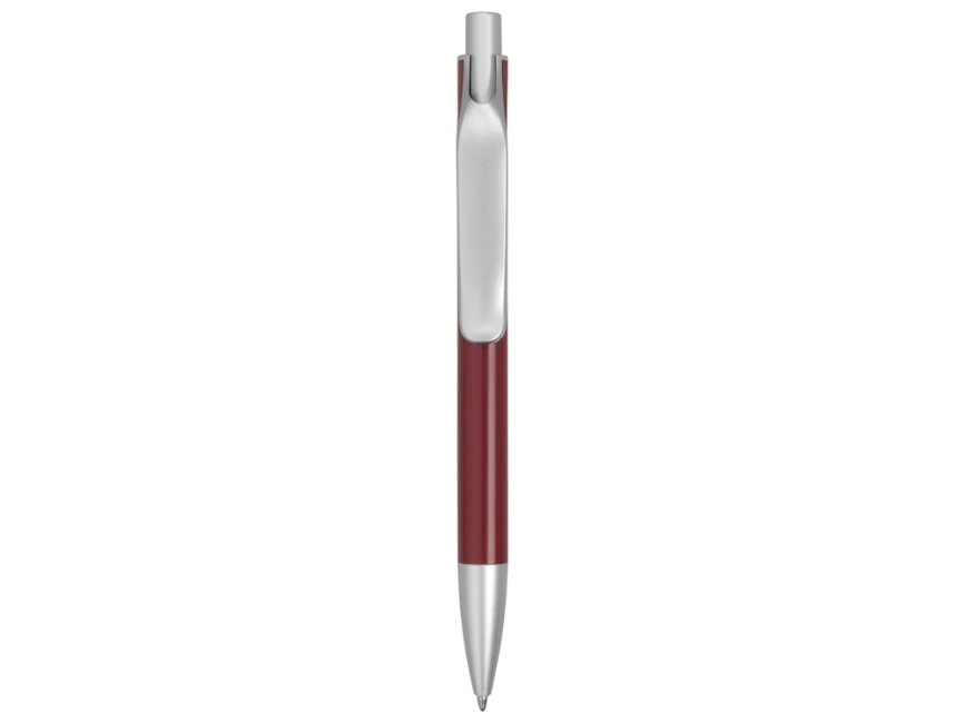 Ручка металлическая шариковая Large, бордовый/серебристый фото 2