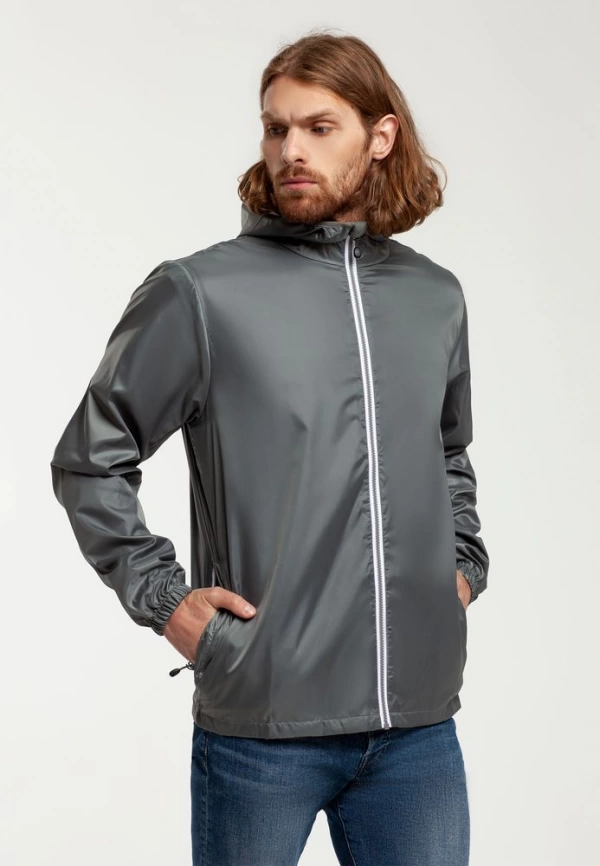 Ветровка мужская Fastplant серая, размер S фото 8