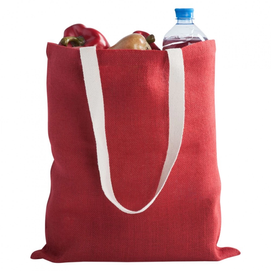 Холщовая сумка на плечо Juhu, красная фото 4