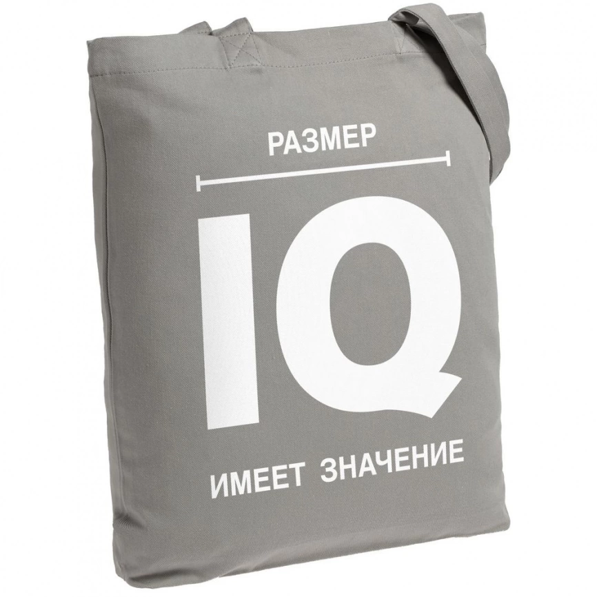 Холщовая сумка «Размер IQ», серая фото 1