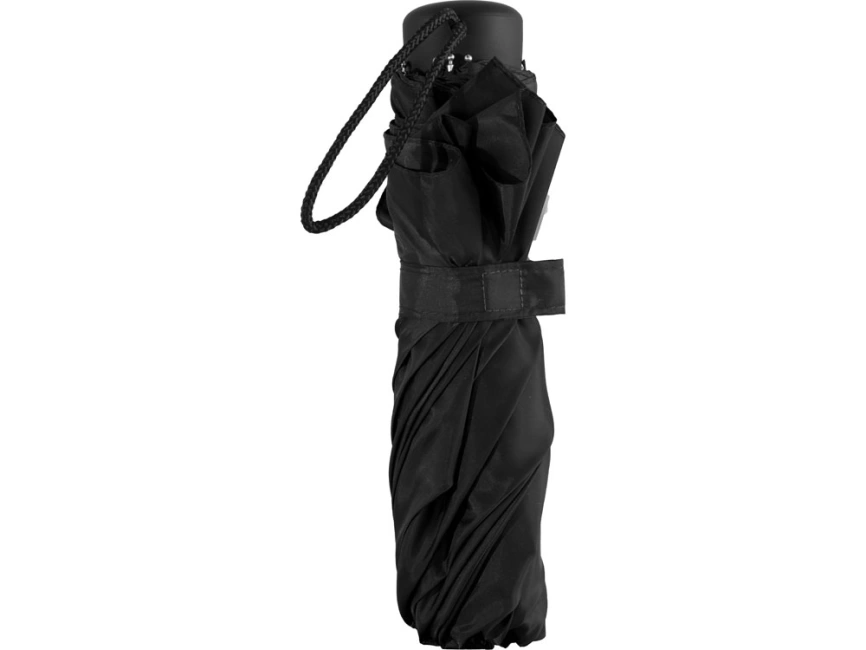 Зонт Picau из переработанного пластика в сумочке, черный фото 8