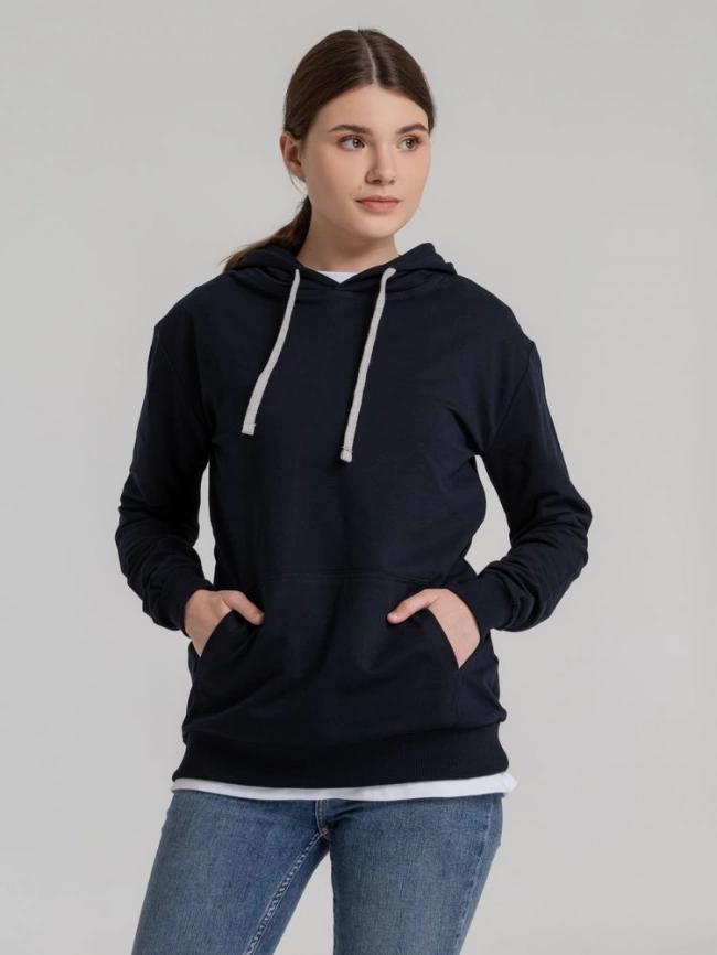 Толстовка с капюшоном Unit Kirenga темно-синяя, размер 4XL фото 16