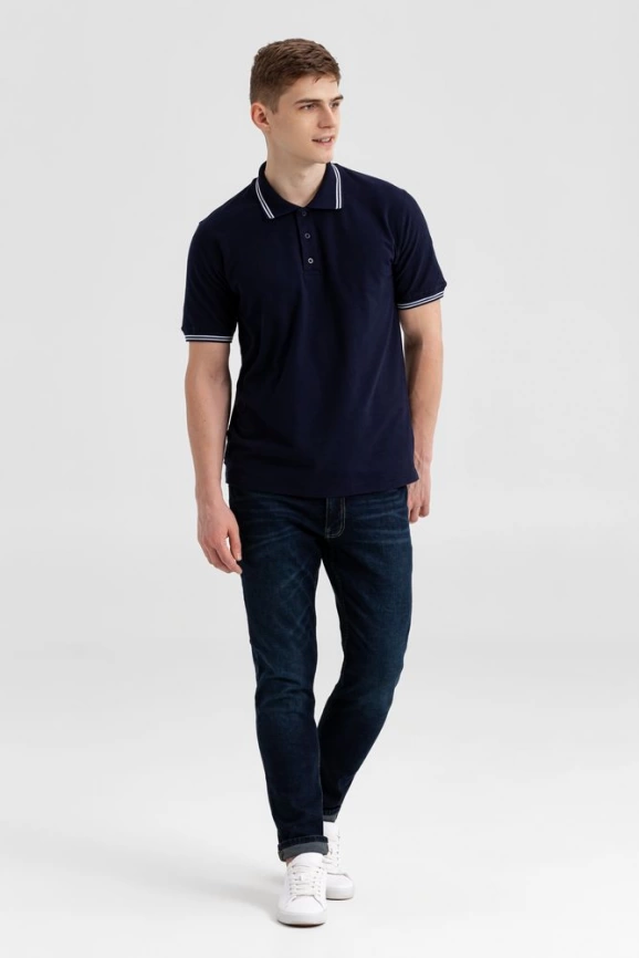 Рубашка поло Virma Stripes, ярко-синяя, размер XL фото 6