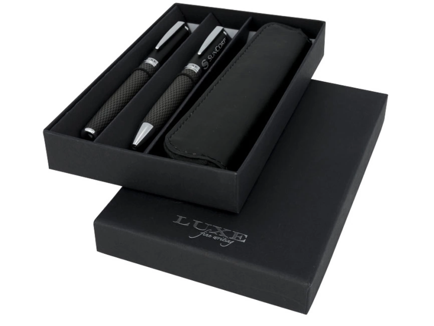 Подарочный набор ручек Carbon, черный фото 7